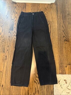 Apiece Apart High-Rise Wide-Leg Jeans in Black